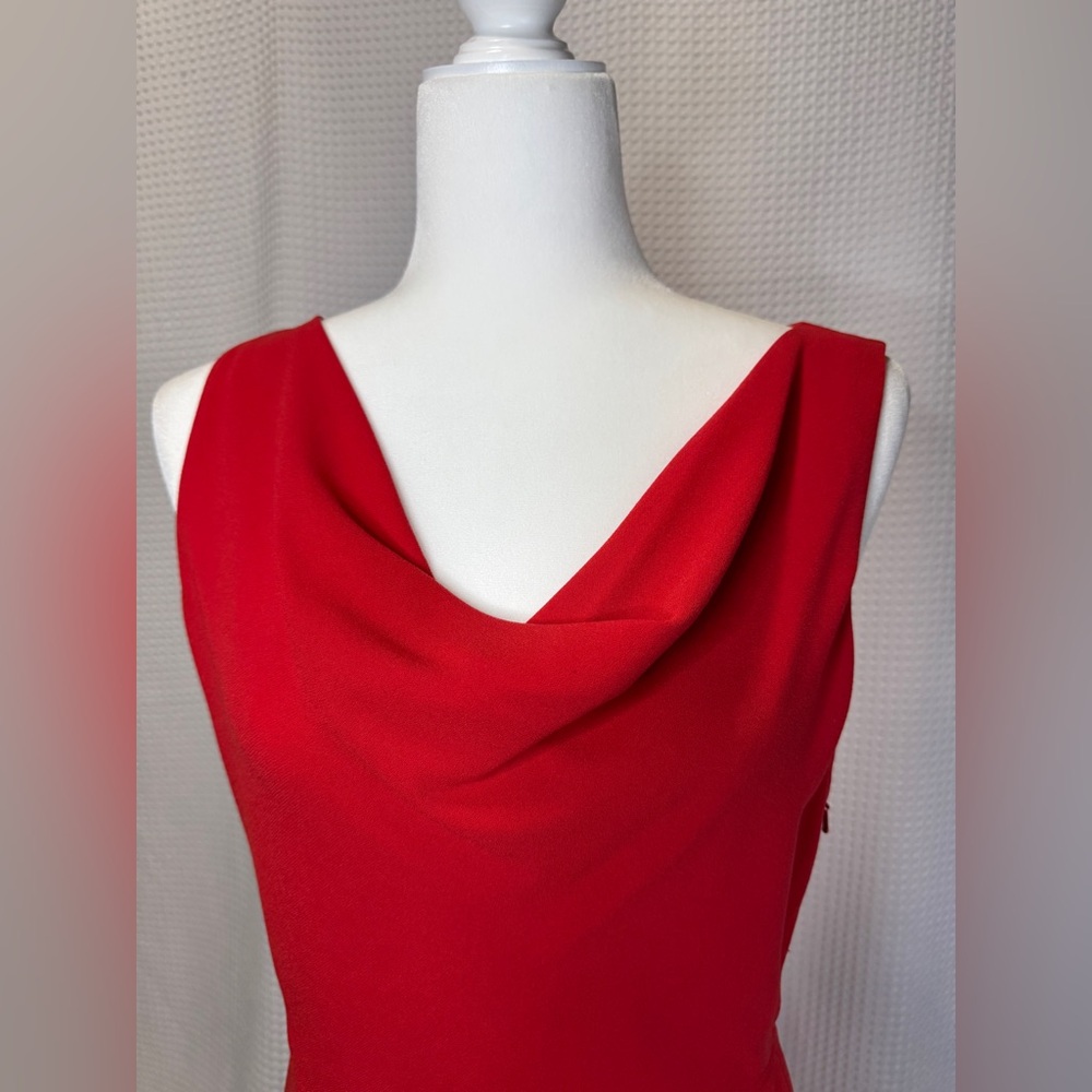 Pre-Owned DKNY Red Sleeveless A-Line Dress Size 8 - Picture 2 of 10